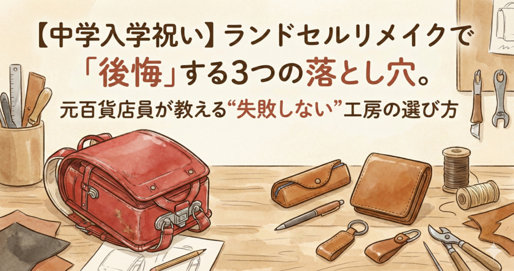 【中学入学祝い】ランドセルリメイクで「後悔」する3つの落とし穴。元百貨店員が教える“失敗しない”工房の選び方