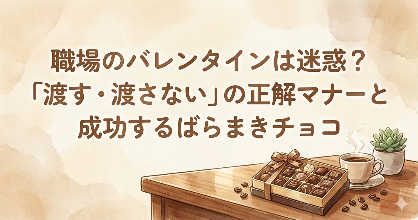 職場のバレンタインは迷惑？「渡す・渡さない」の正解マナーと成功するばらまきチョコ